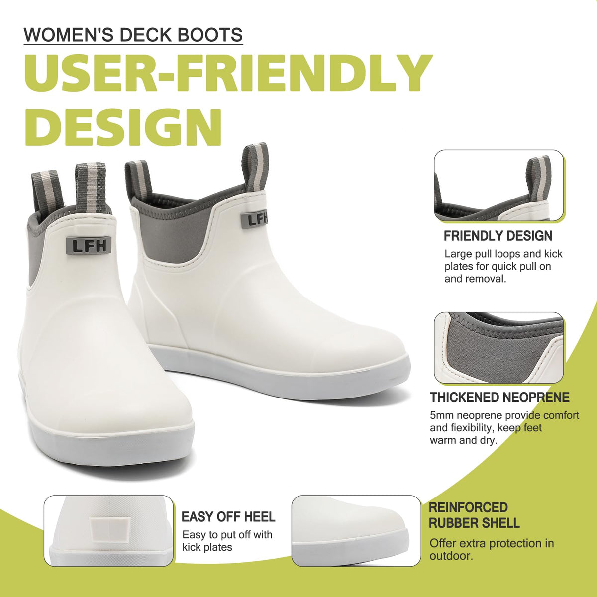 Waterproof Ankle Rain Boots C7467