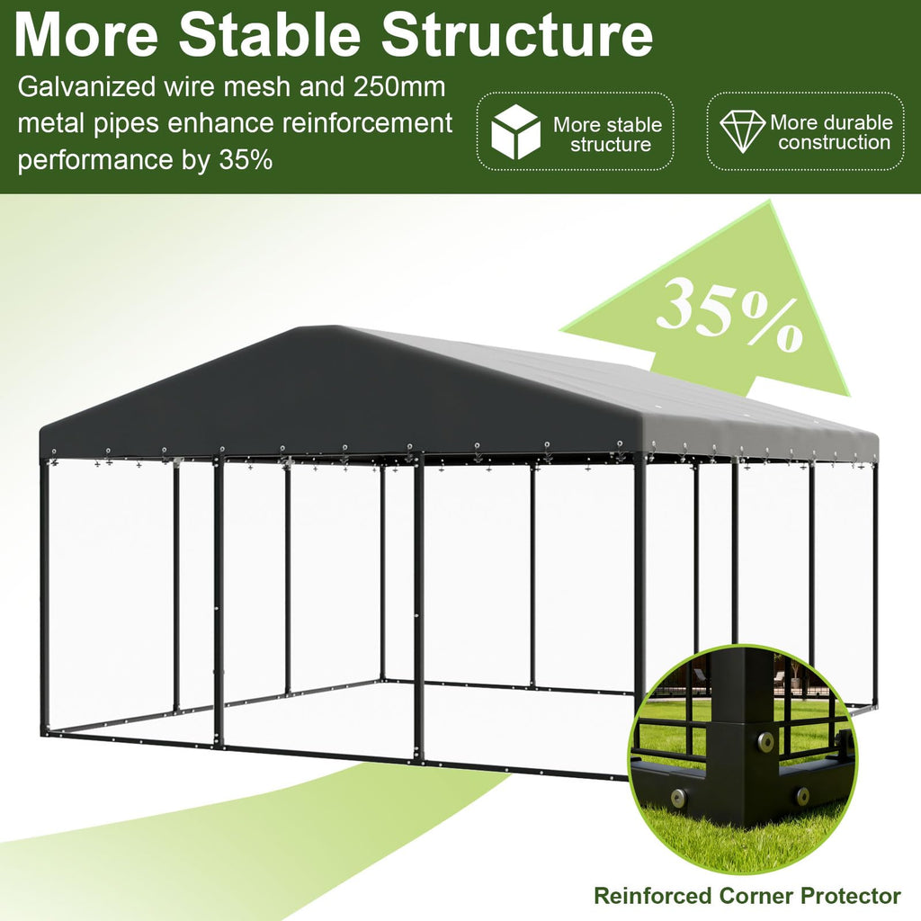 10 x 10 x 6 FT Outdoor Dog Kennel X114069
