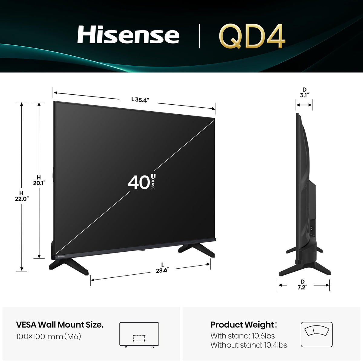 40-Inch QD4 Hi-QLED FHD Smart Fire TV F626