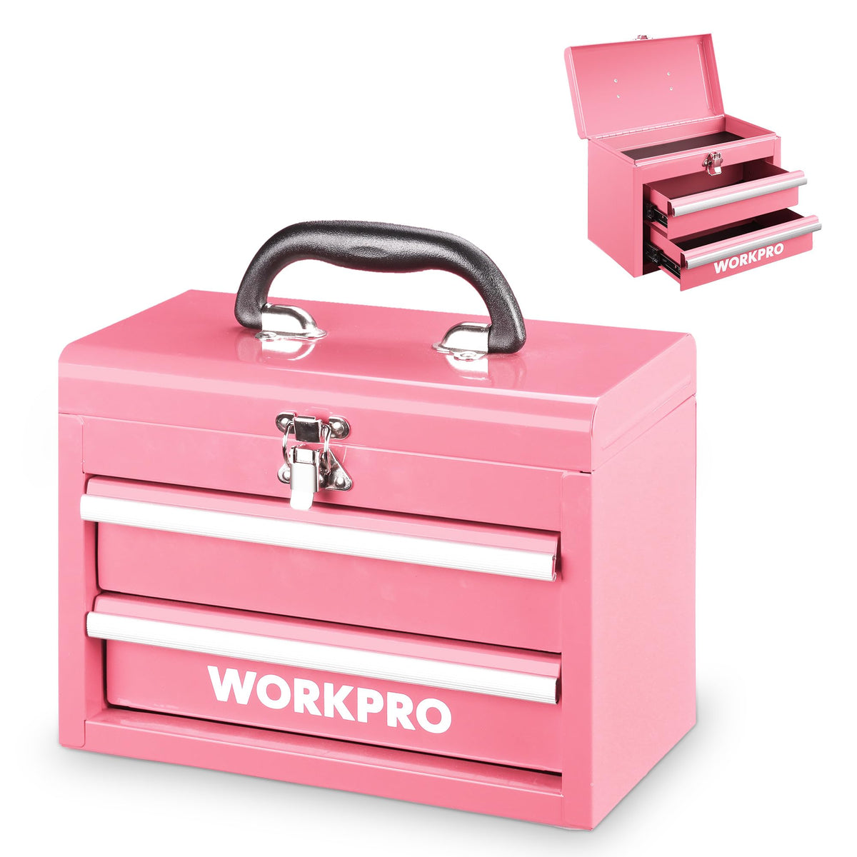 Portable Mini Metal Tool Box with 2 Drawers R43739