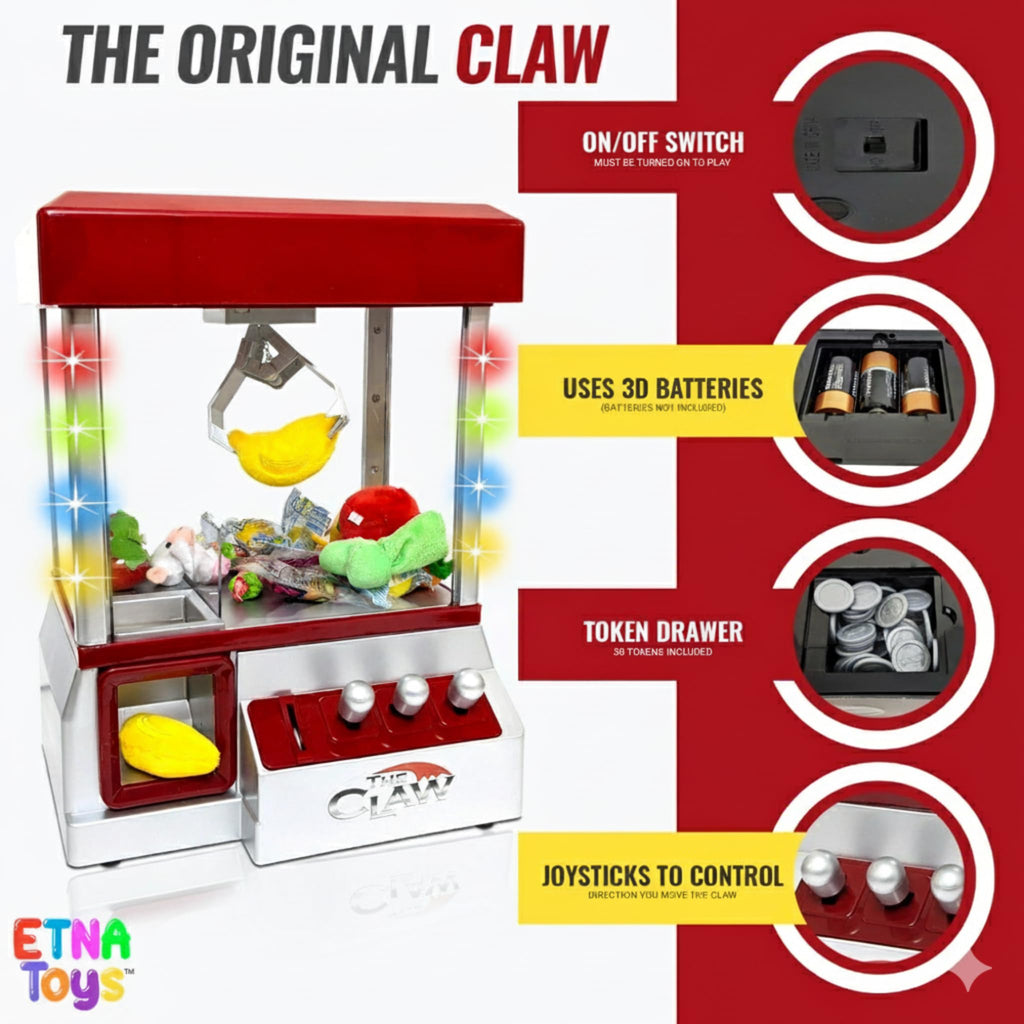 Electronic Arcade Claw Machine with LED Lights and Sound H6188