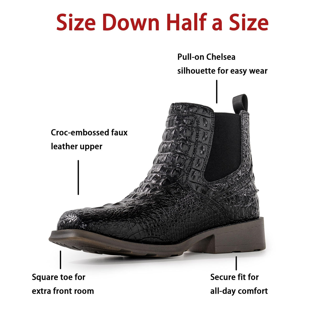 Square Toe Western Cowboy Boots M389