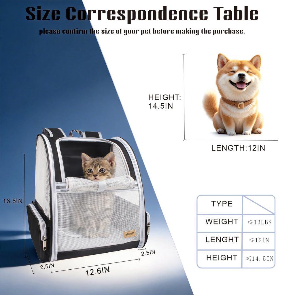 Large Breathable Pet Backpack P35082