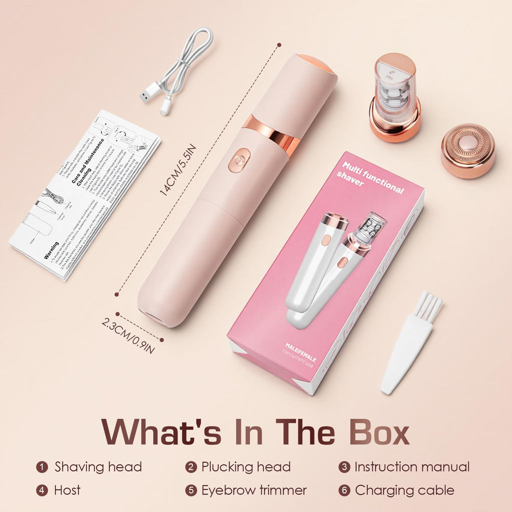 Women 2-in-1 Rechargeable Electric Shaver (Pink) C5286