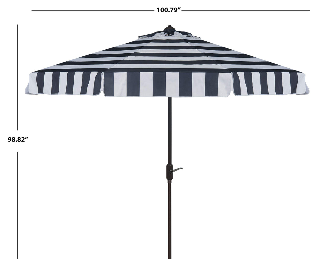 9 ft Navy White Patio Umbrella S81398