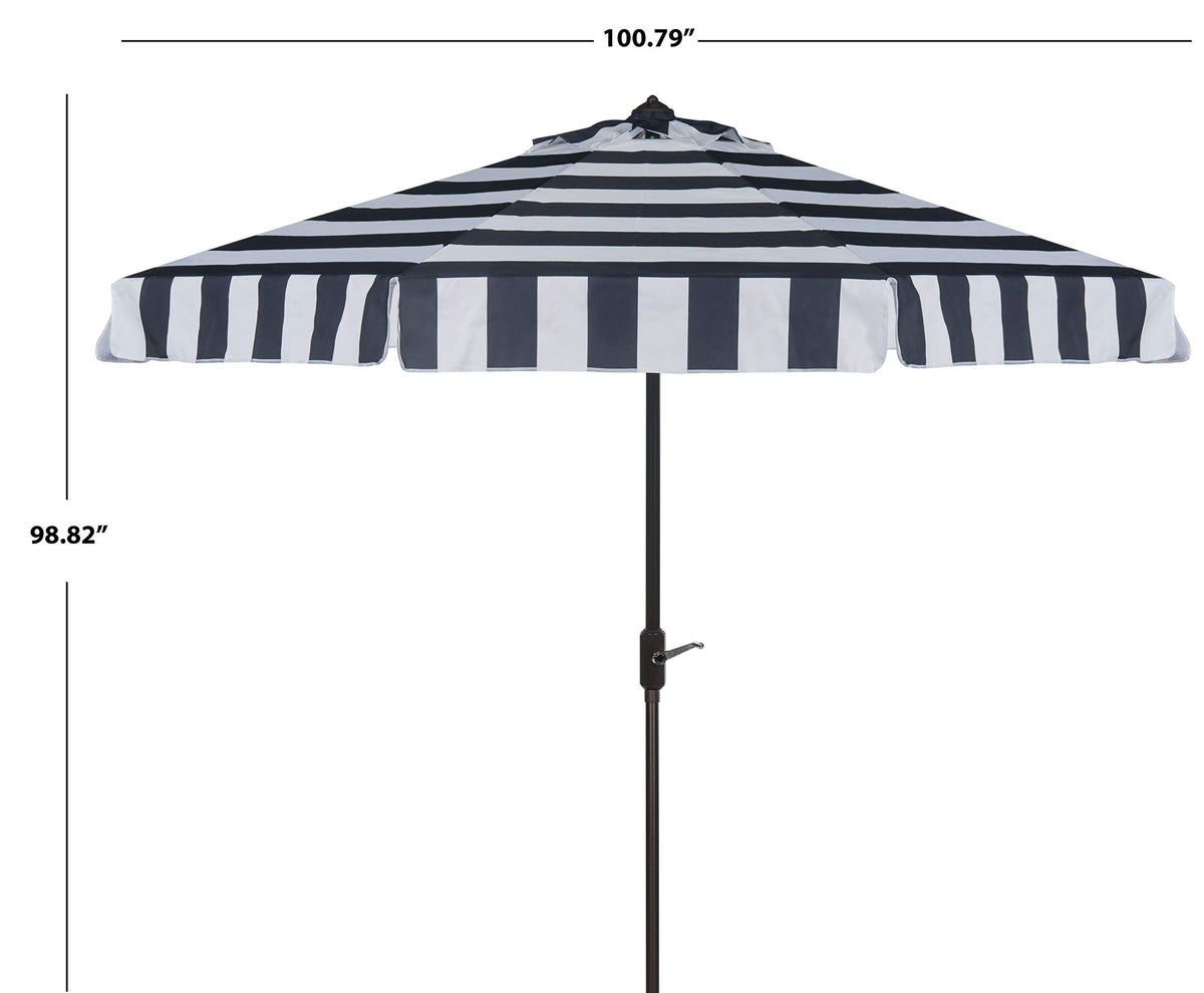 9 ft Navy White Patio Umbrella S81398