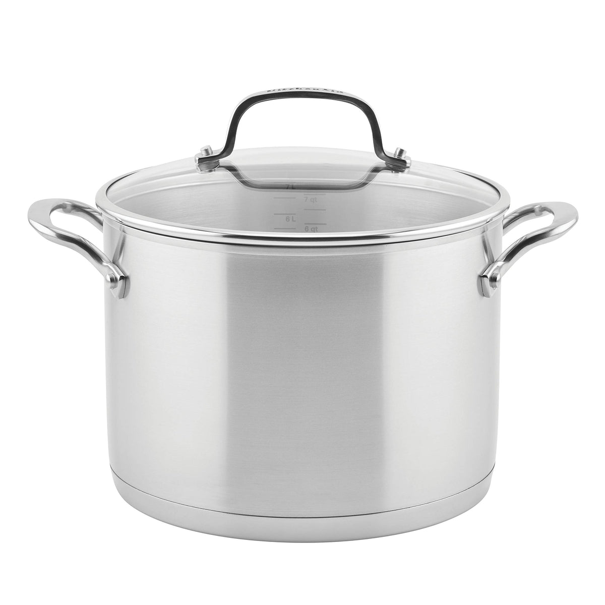 Stainless Steel 3-Ply Base Induction Stock Pot with Lid, 8-Quart L5840