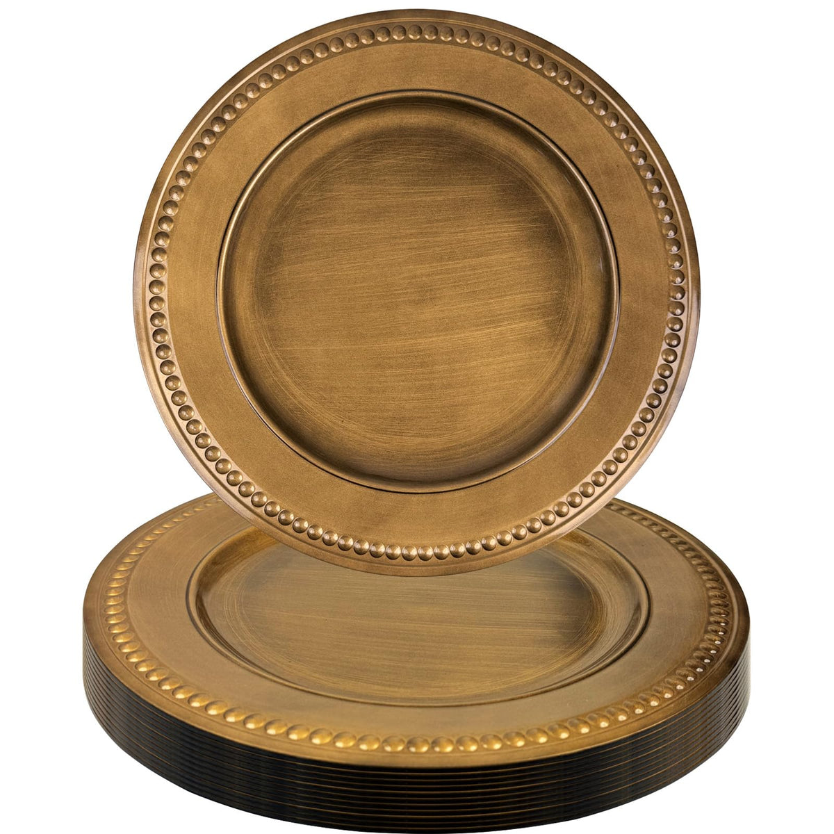 Gold Charger Plates Set of 12 I4580