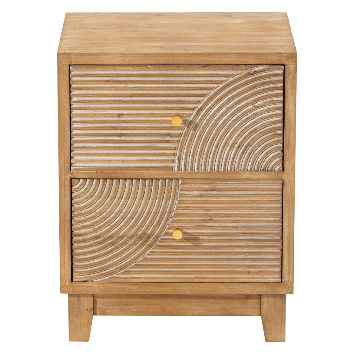 2 Drawer Wood Nightstand C3645