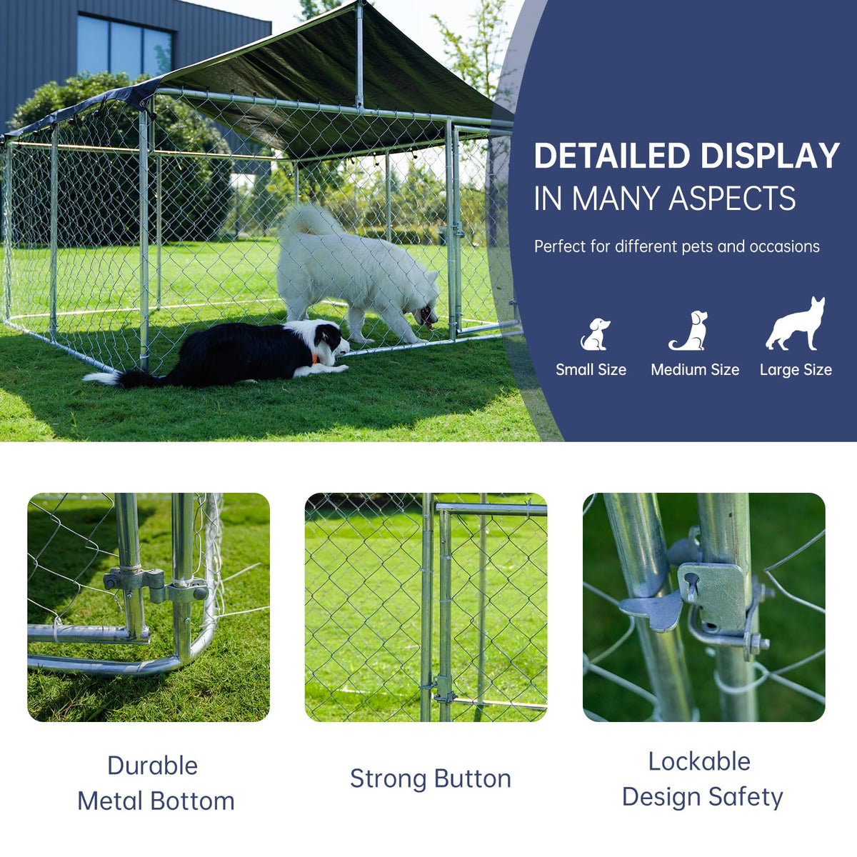 78”x 78” Heavy Duty Dog Enclosure V63989