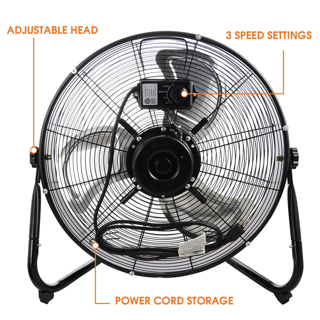 20" Industrial Floor Drum Fan with 3 Speed P98310