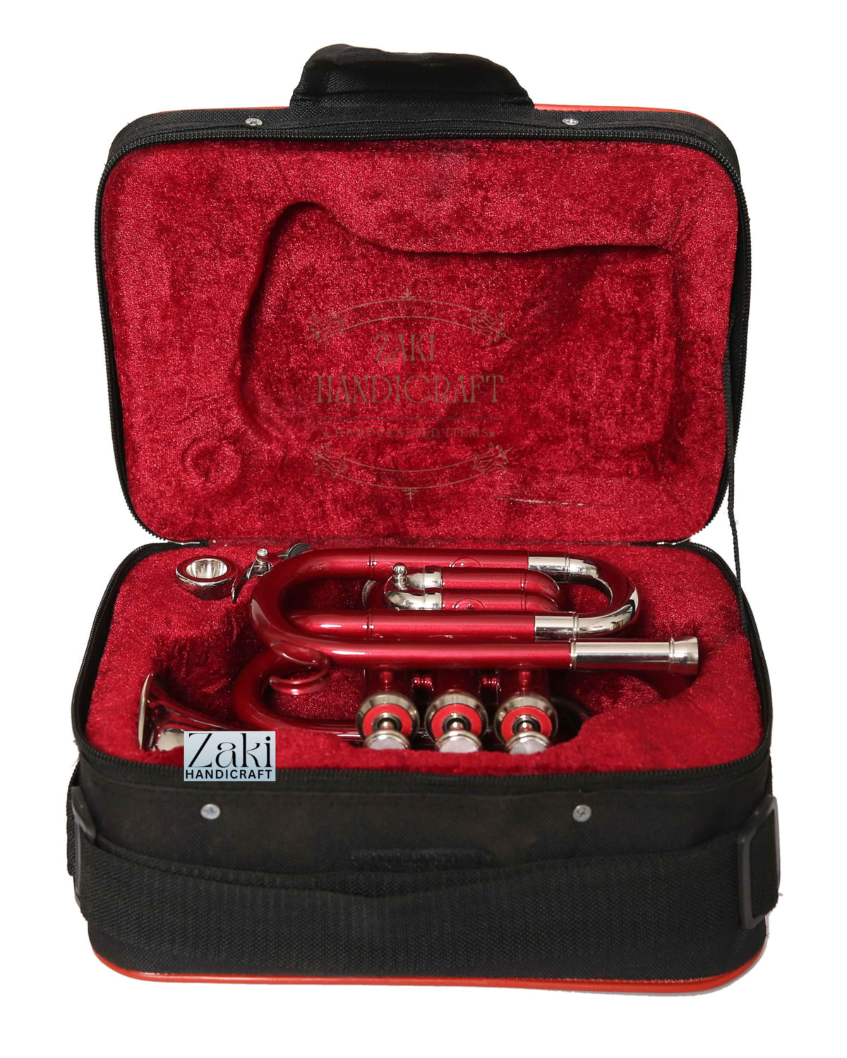 Bb Pocket Trumpet 3 Valve Brass Red H735