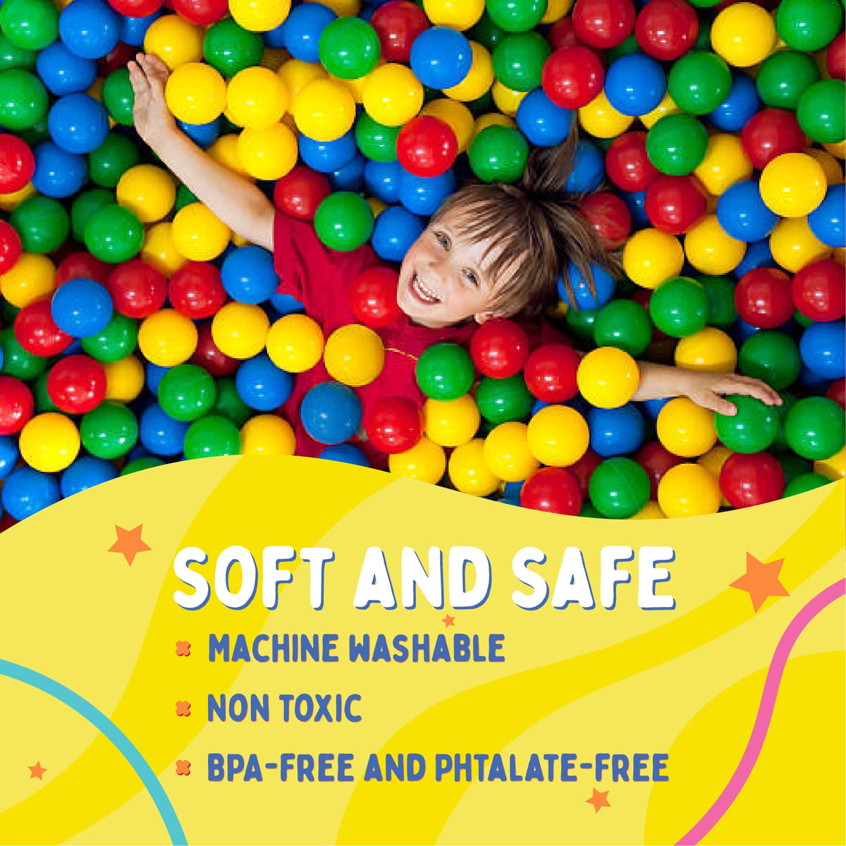 200 Count Plastic Ball Pit Balls Q6266