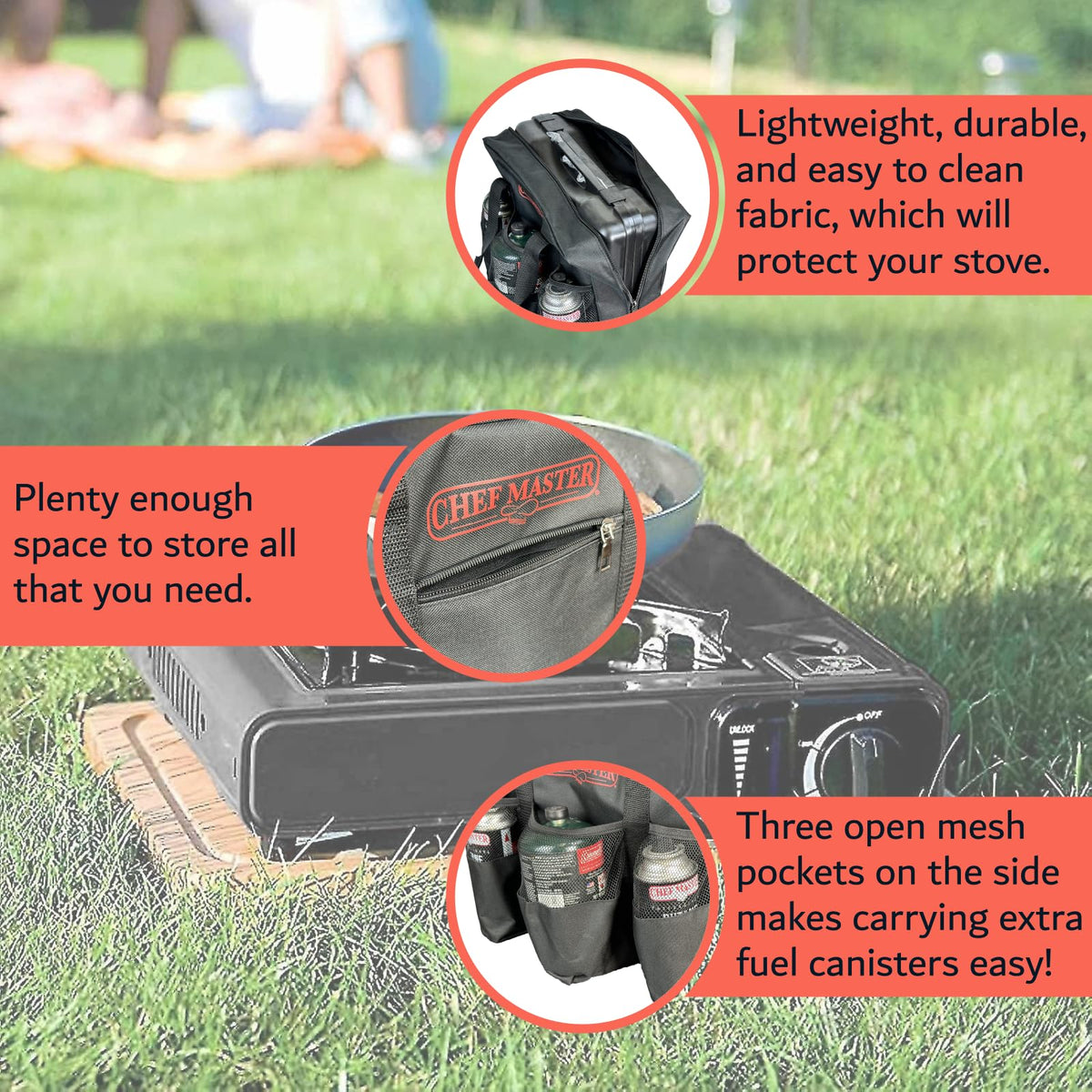 Camp Stove Carry Bag Multi-Pocket G78491