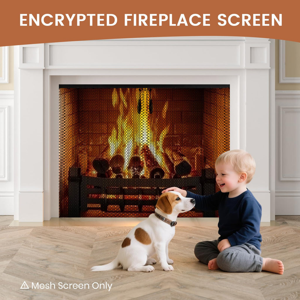 26x24 Inch 2 Pcs Fireplace Screen Mesh L889494