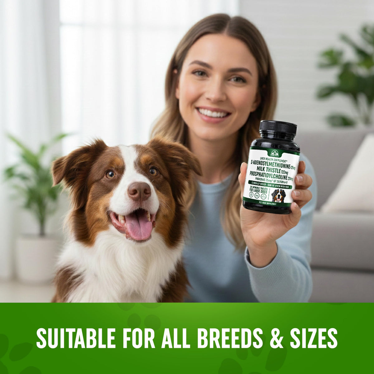 Liver Support Supplement for Large Dogs with Milk Thistle - 30 Chewable Tablets N86587