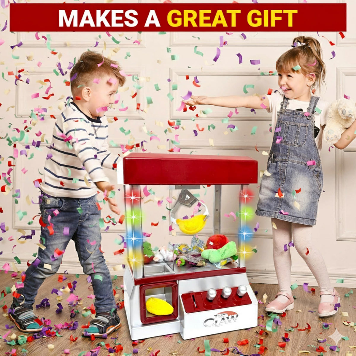 Electronic Arcade Claw Machine with LED Lights and Sound H6188
