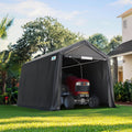 8x14 ft Steel Portable Garage Shelter with 2 Roll up Doors W83989