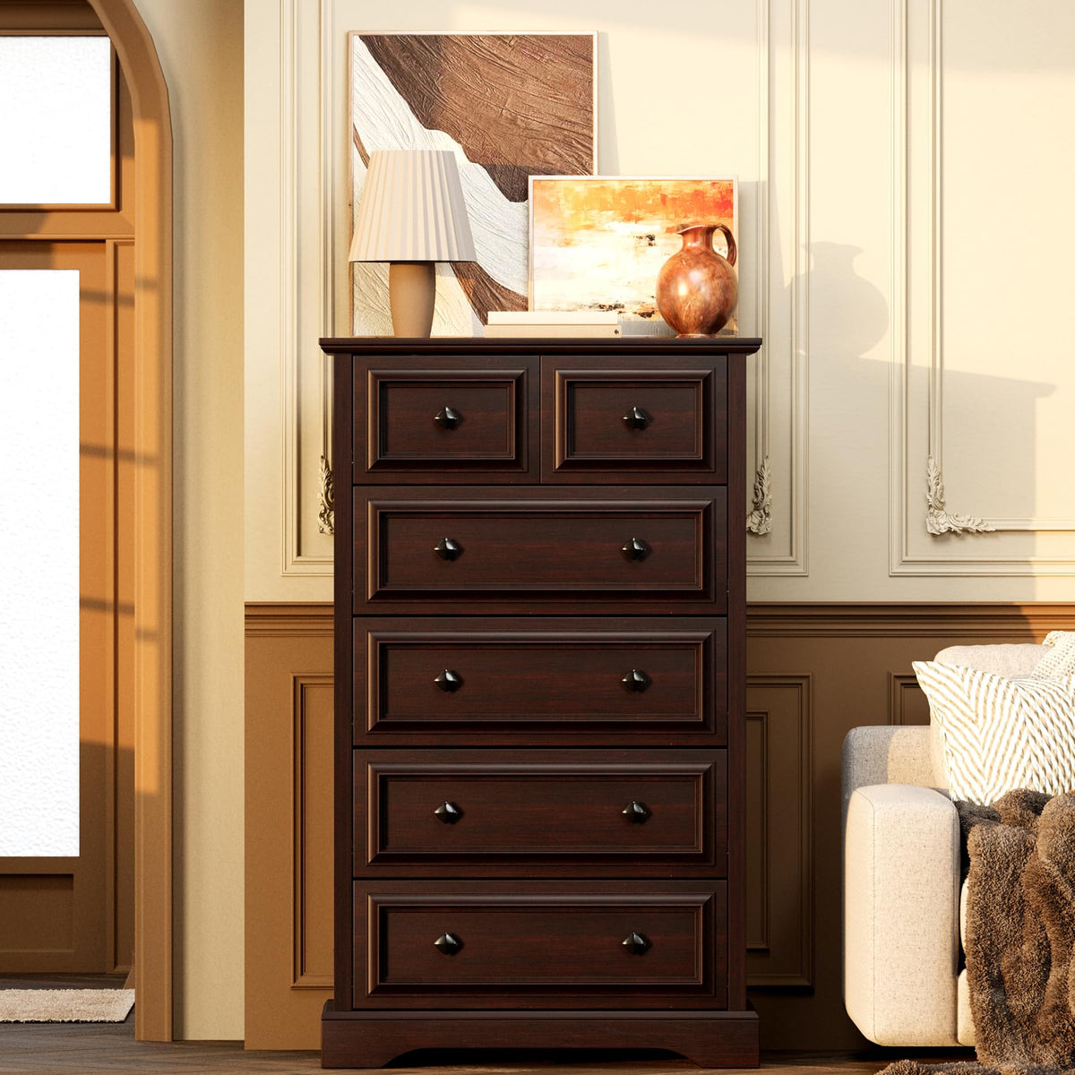 6 Drawer Cherry Dresser H557