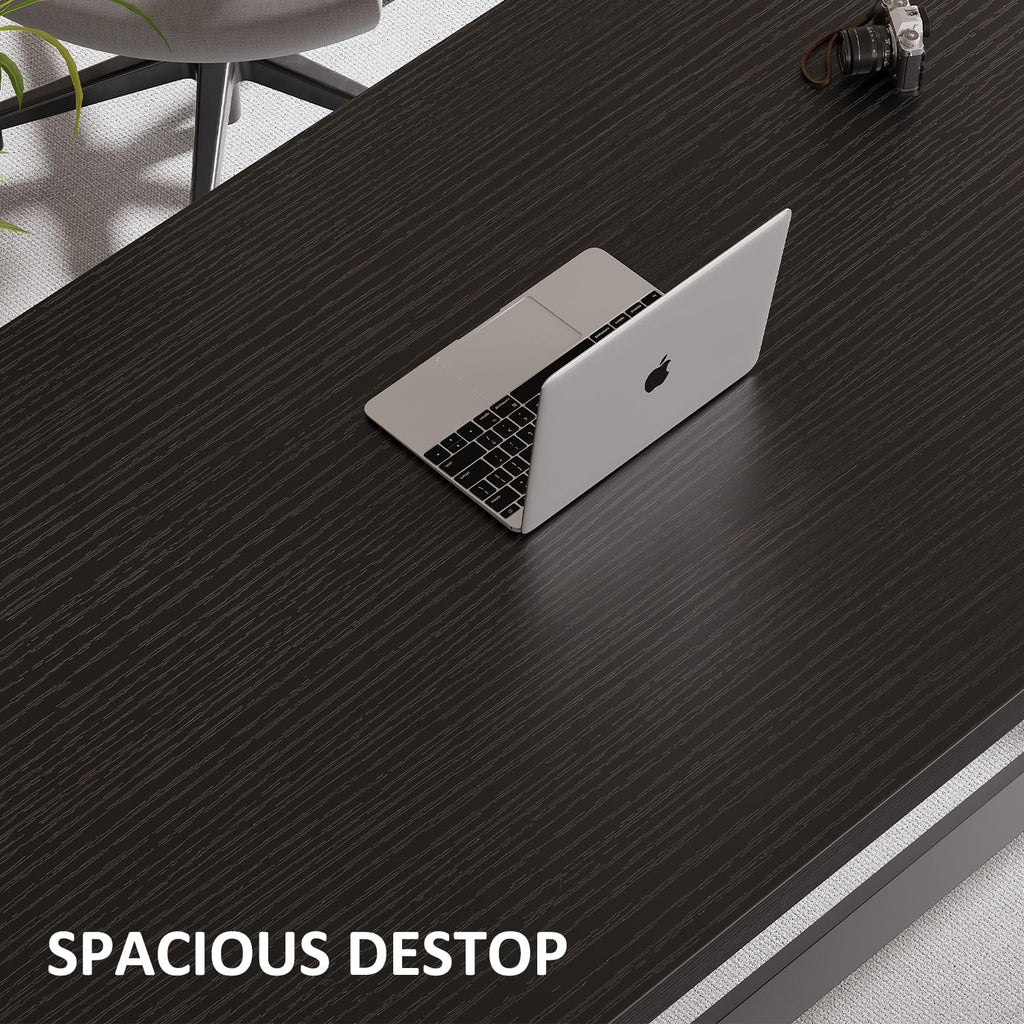 Black 47 Inch Wooden Metal Office Desk R232722
