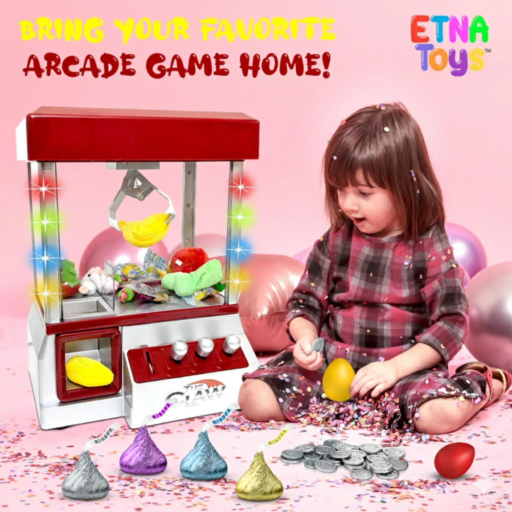 Electronic Arcade Claw Machine with LED Lights and Sound H6188