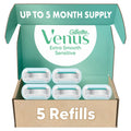 5 Count 5-Bladed Women's Razor Refills D697216