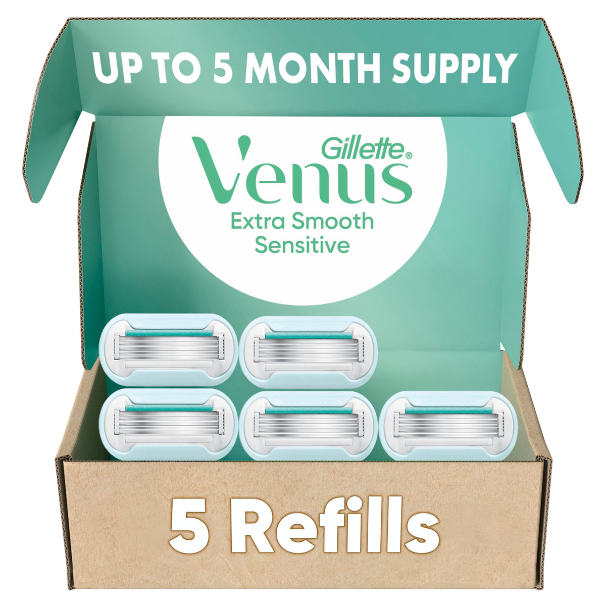 5 Count 5-Bladed Women's Razor Refills D697216