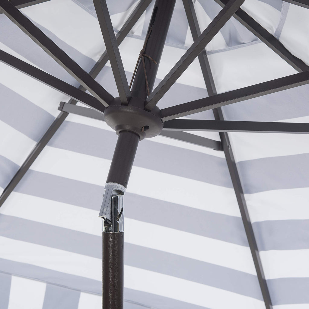 9 ft Navy White Patio Umbrella S81398