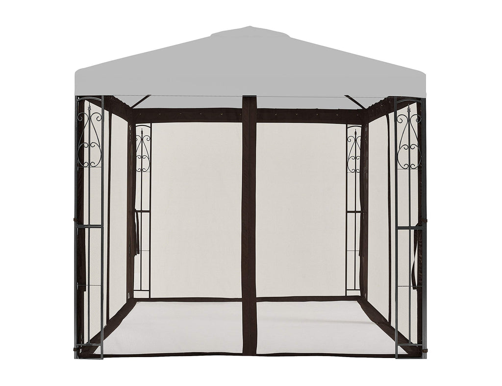 8' x 8' Brown Gazebo Replacement Mosquito Netting J6629