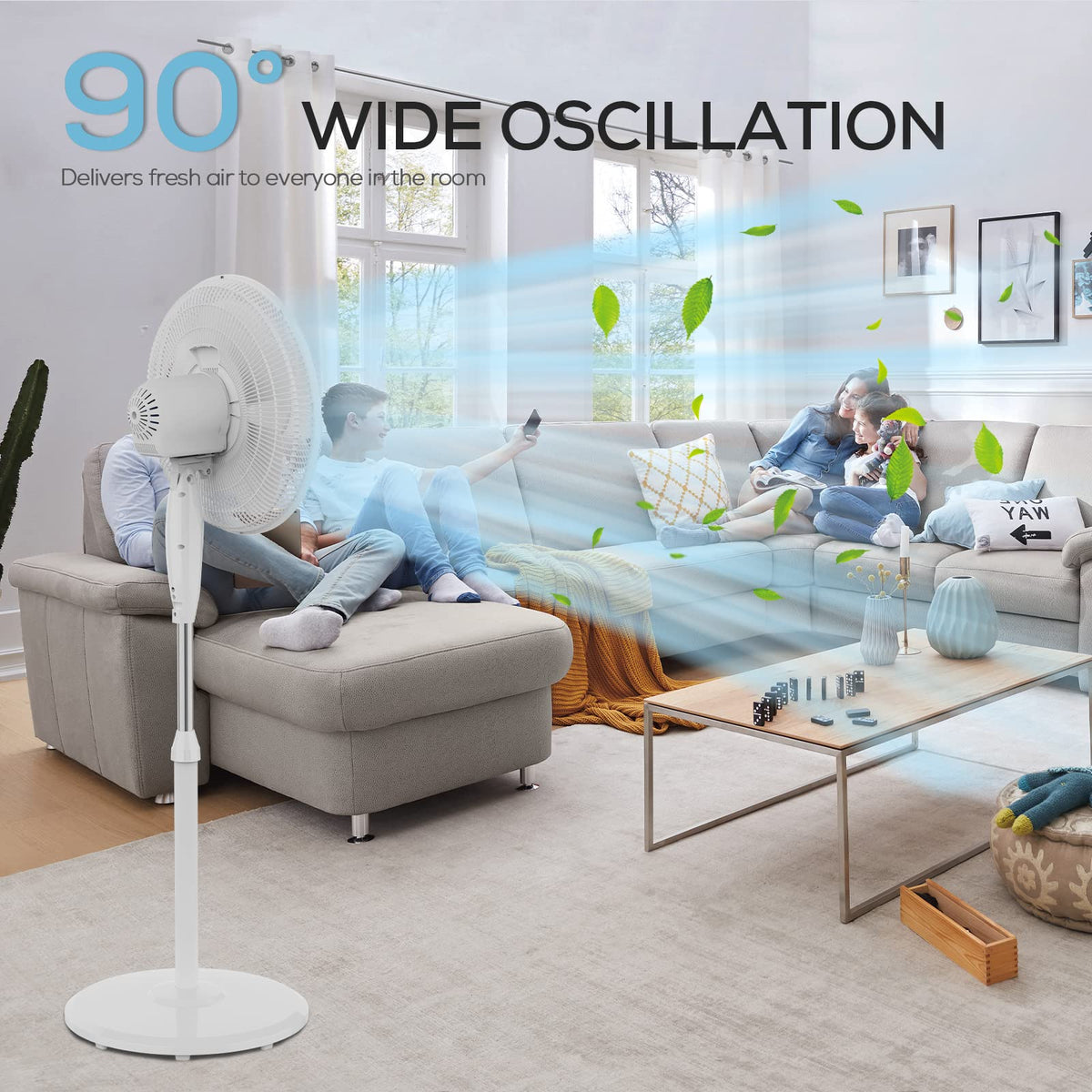 16'' Oscillating Pedestal Fan with Remote W1180