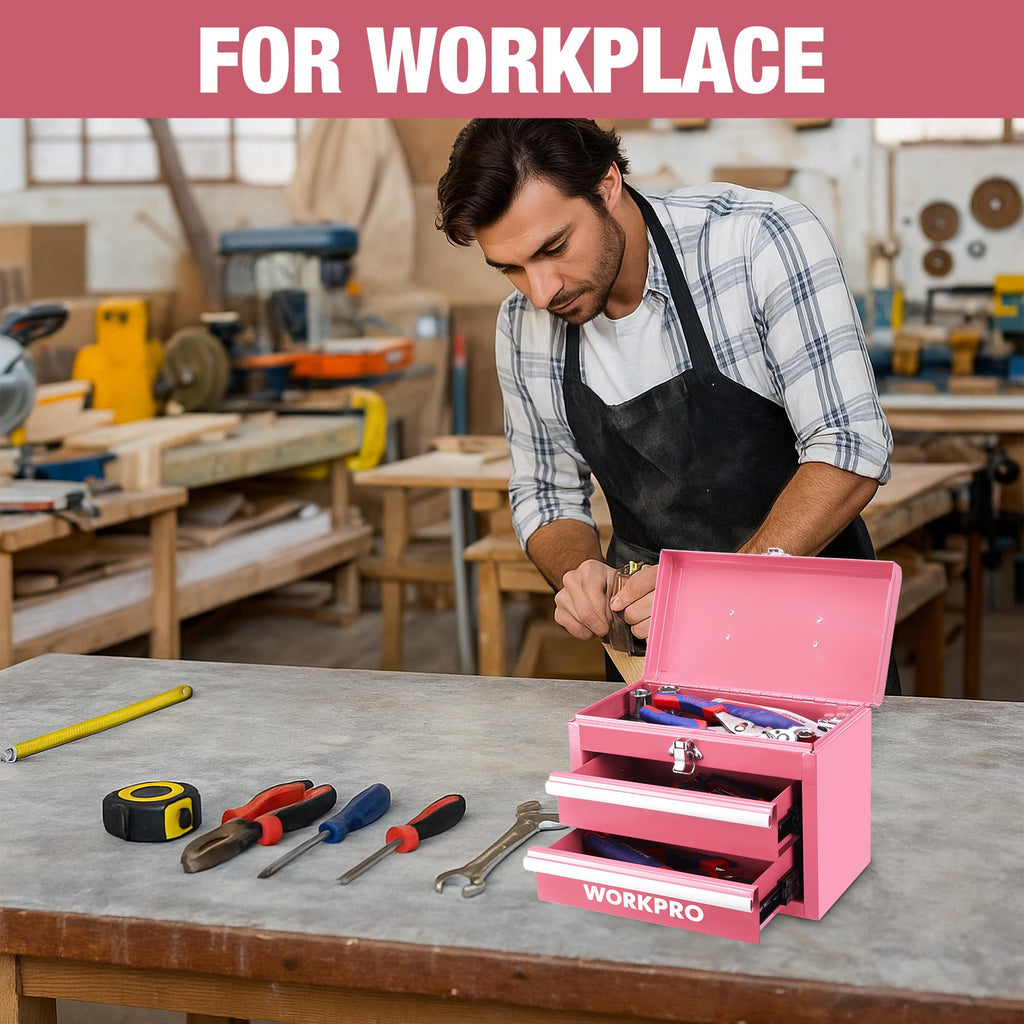 Portable Mini Metal Tool Box with 2 Drawers R43739