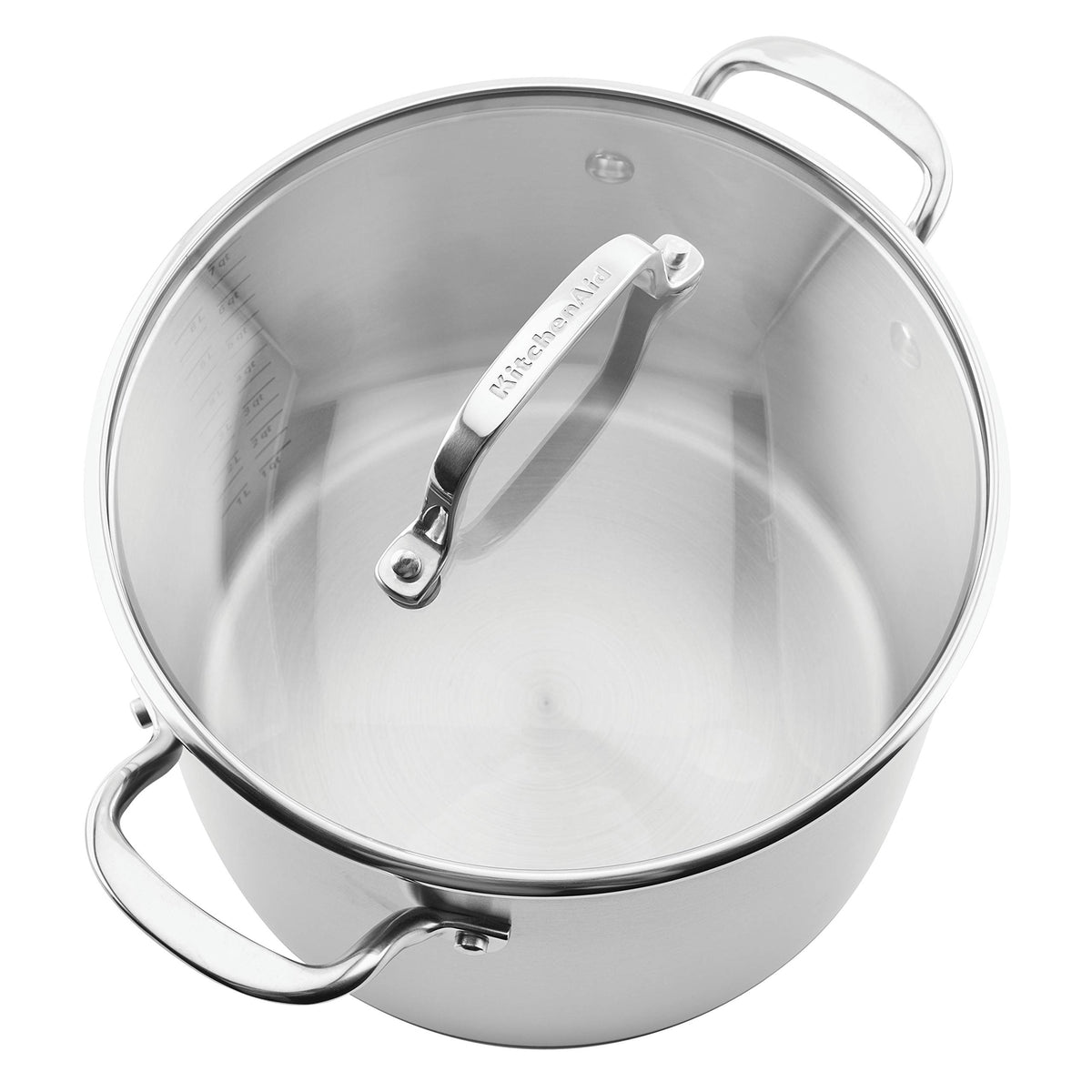 Stainless Steel 3-Ply Base Induction Stock Pot with Lid, 8-Quart L5840