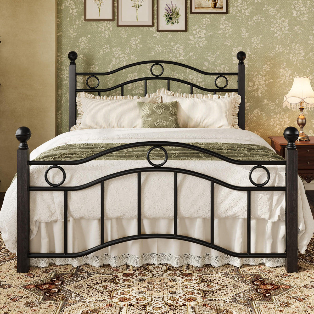Full Size Black Metal Bed Frame Z721380