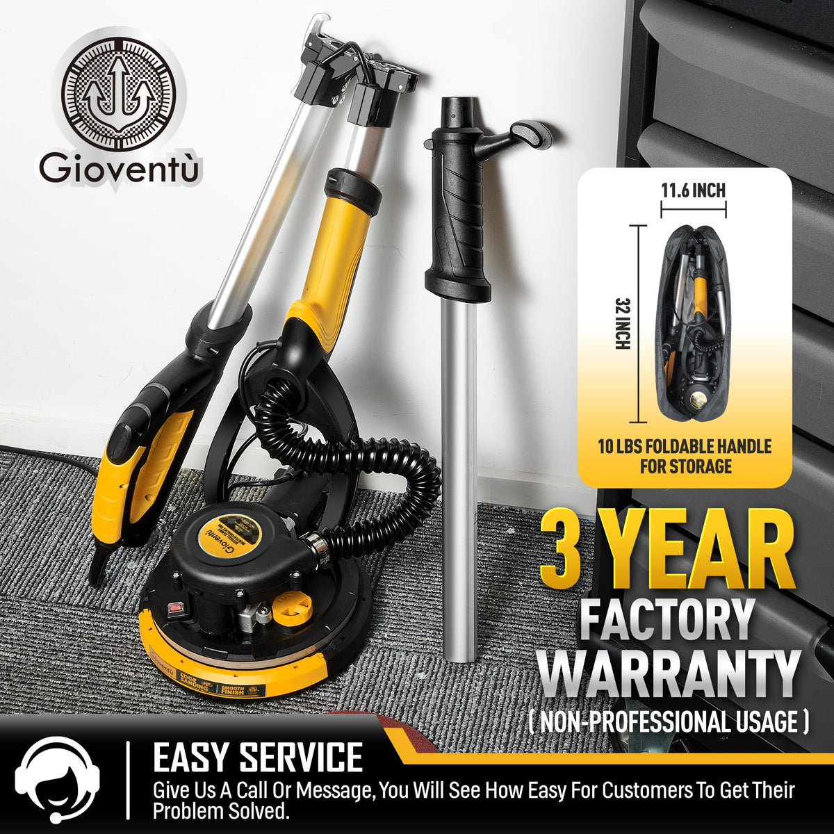 750W Electric Drywall Vacuum Sander B8848