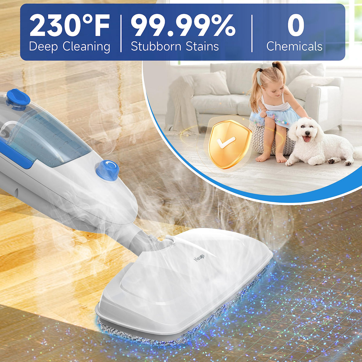 10in1 Handheld Steam Mop with 2 pad L8097