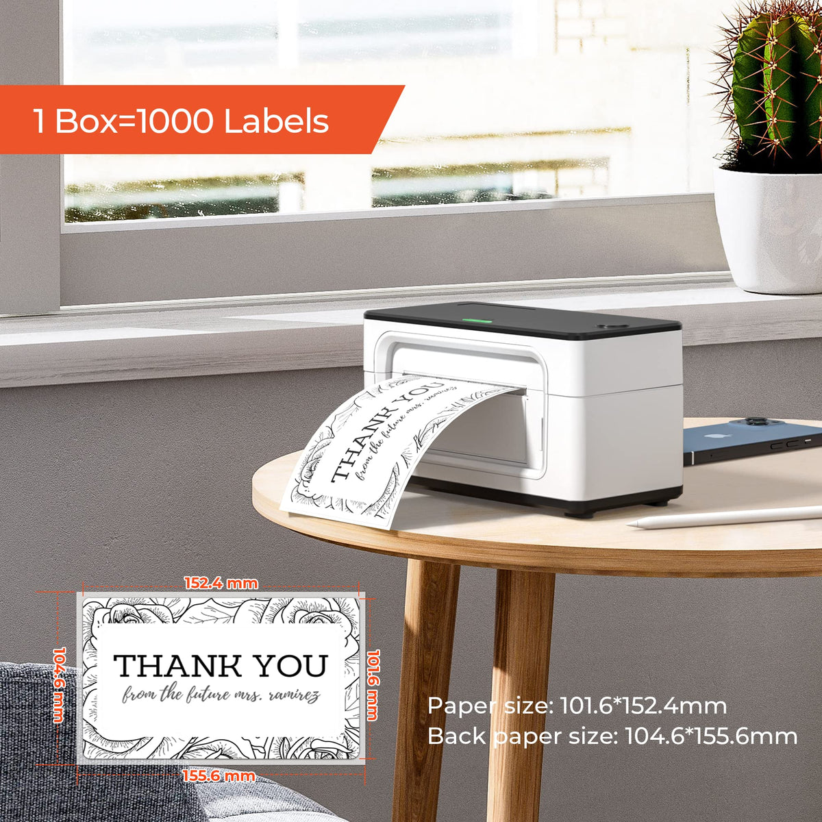4x6 Inch Thermal Labels 1000 Labels S259